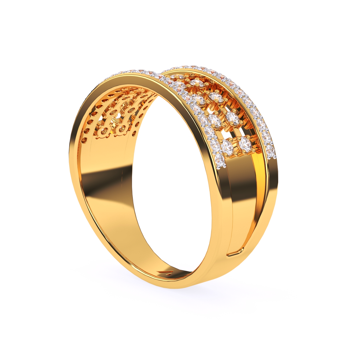 Dazzling Rose Gold and Diamond Ring For Women